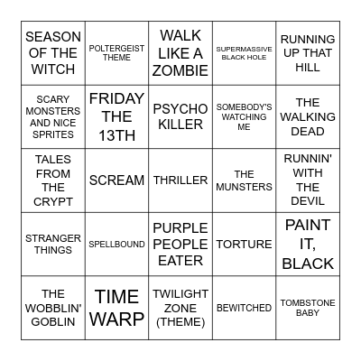 HALLOWEEN IV Bingo Card