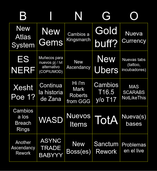 3.27 Keepers of Flame Bingo Card
