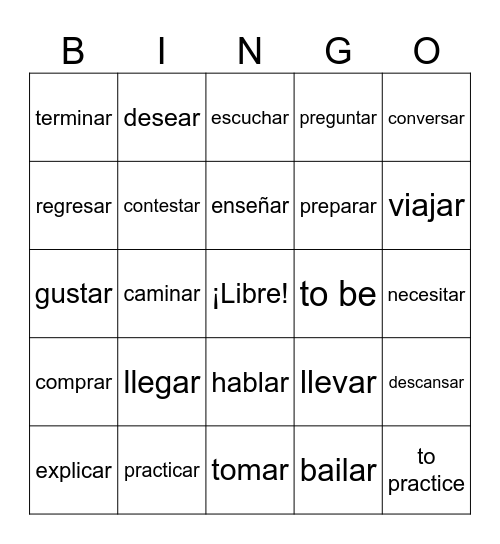 Las Clases Bingo Card