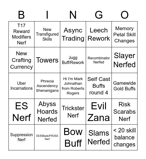 3.27 bla Bingo Card