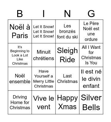 Consular Holidays Bingo Card