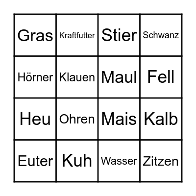 Kuh-Bingo Card