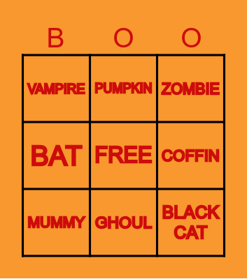 sPoOkY BinGo Card
