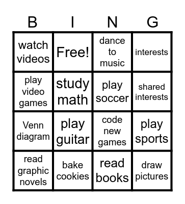 Common Ground and the Venn Diagram Bingo Card