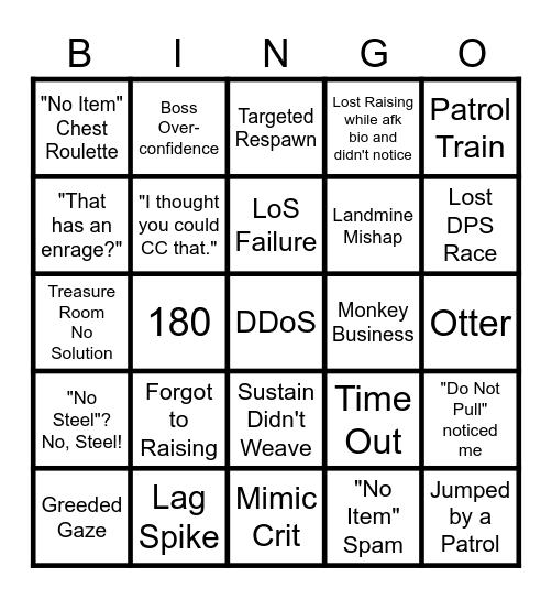 DD B21 Bingo Card