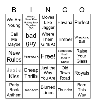 B6 - 2010s Bingo Card