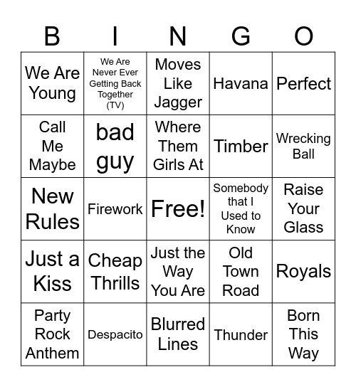 B6 - 2010s Bingo Card