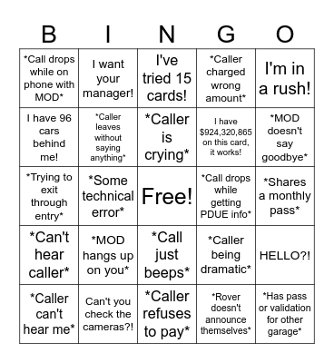 POC Customer Bingo! Bingo Card