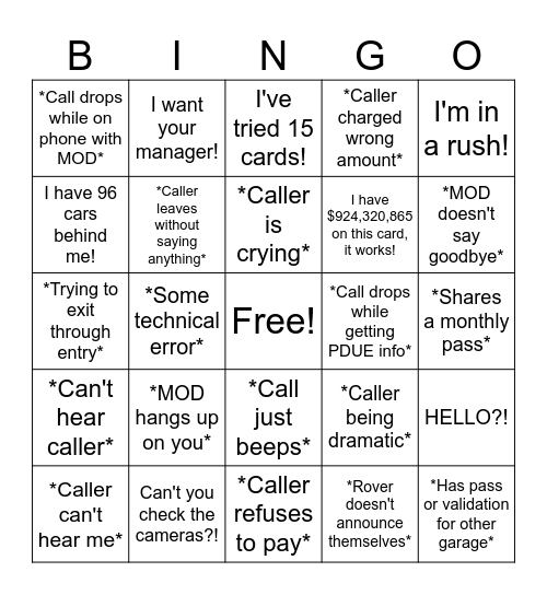 POC Customer Bingo! Bingo Card