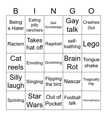 James Bingo Card