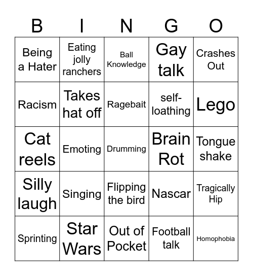 James Bingo Card