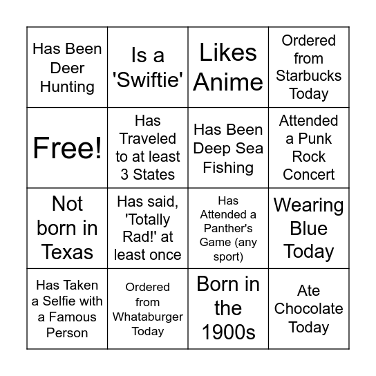 Beacon of Hope Bingo Card