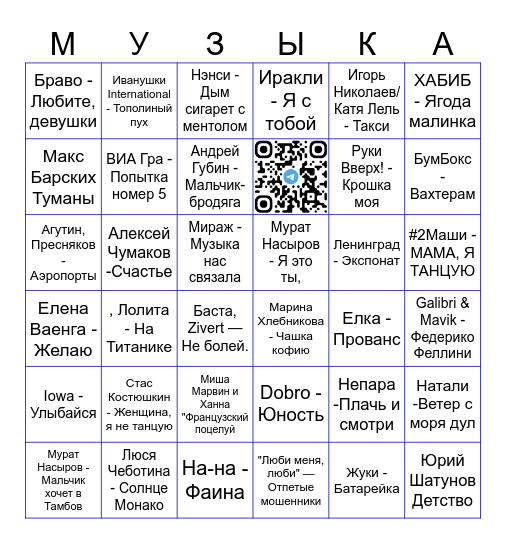 MUZLOTO КУВЕЙТ - 2025 Bingo Card