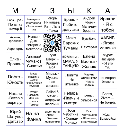 MUZLOTO КУВЕЙТ - 2025 Bingo Card