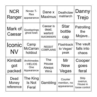 KELSO DOGSHIT SEASON 2 PREDICTION Bingo Card