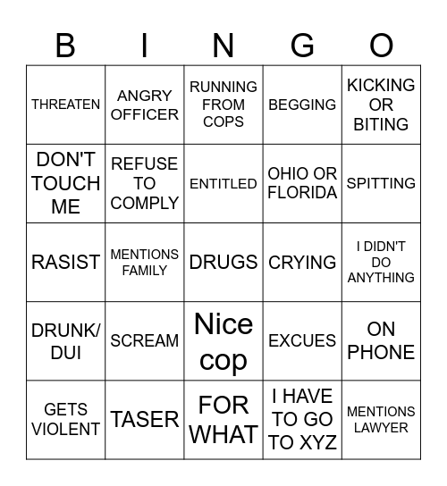 karen Bingo Card