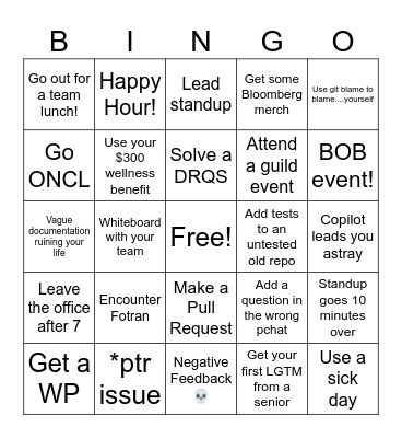 ELT Bloomberg Bingo Card