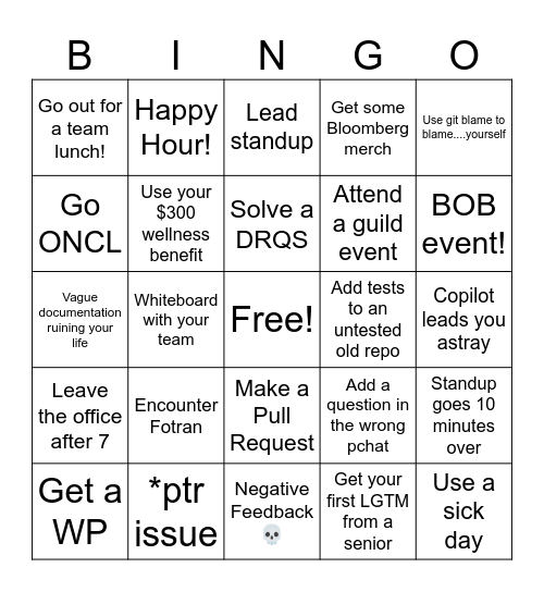 ELT Bloomberg Bingo Card