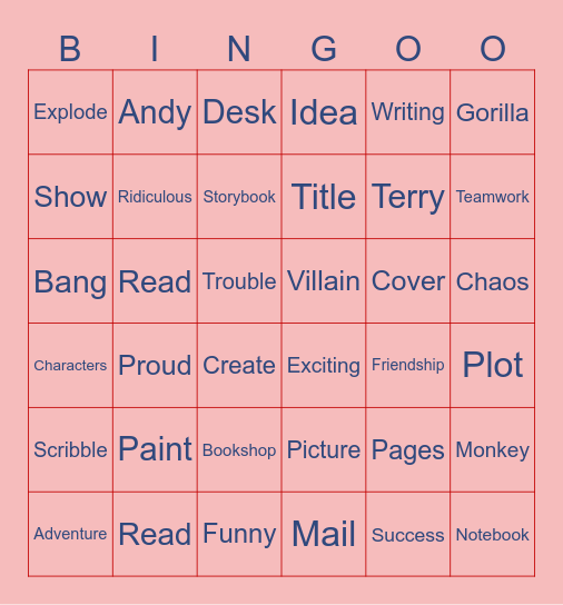 Chapters 12 - 13 The 13 Storey Treehouse Bingo Card