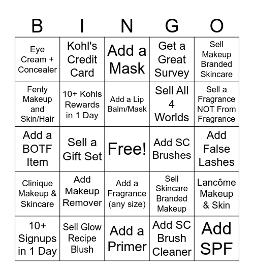 Multi-World Bingo Card