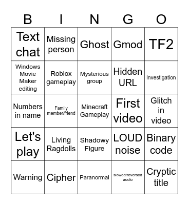GAMING ARG Bingo Card