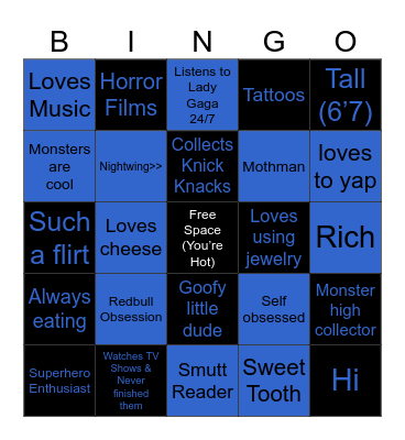 Teo’s Bestie Bingo Card