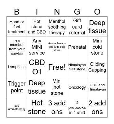 MT October Push Bingo Card