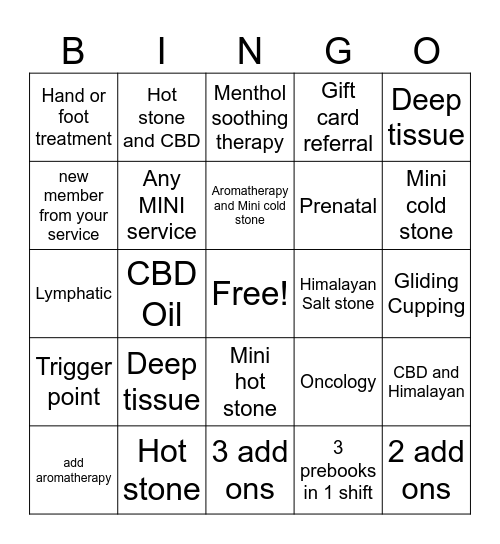 MT October Push Bingo Card