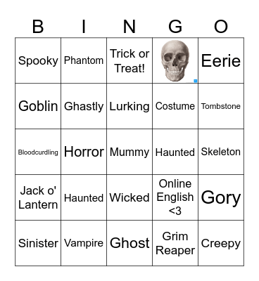 Halloween Bingo Card