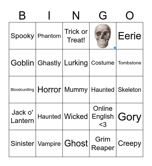 Halloween Bingo Card
