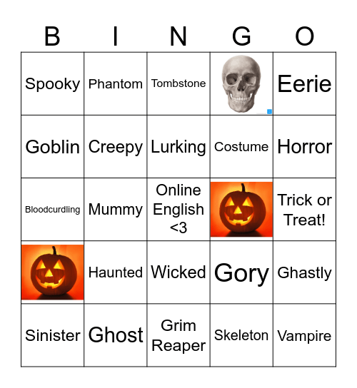 Halloween Bingo Card