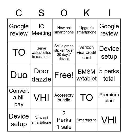 Ann Arbor Bingo Card