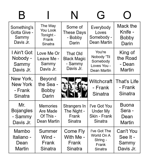 THE RAT PACK Bingo Card