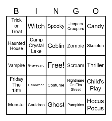 💀 Mystic Bingo Halloween 🎃 Bingo Card