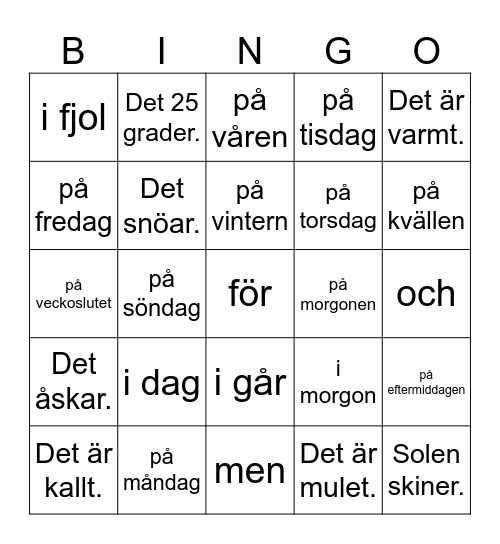 Trampolin 4: Kappale 2 Bingo Card