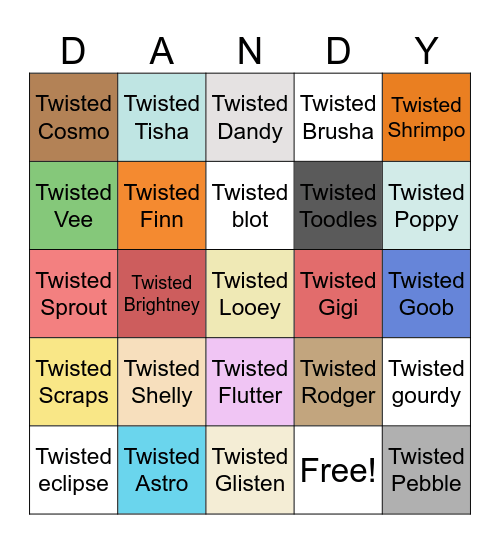 DANDY'S WORLD BINGO Card