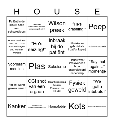 Medicine Drug Bingo Card