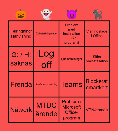 Bango Bingo Card