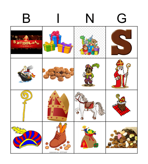 Sinterklaas bingo Card