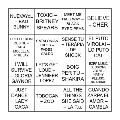 CASTANYADA BORDA 2025 Bingo Card