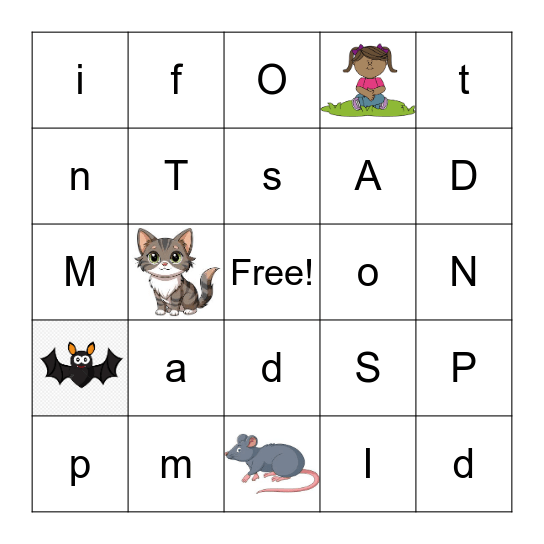 With - at Pictures Bingo Card