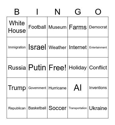 CNN 10 BINGO Card