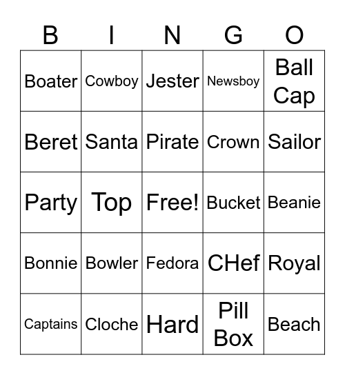 HAT BINGO Card
