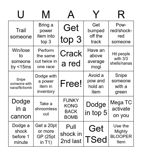 Feathers' Halloween Bingo Card