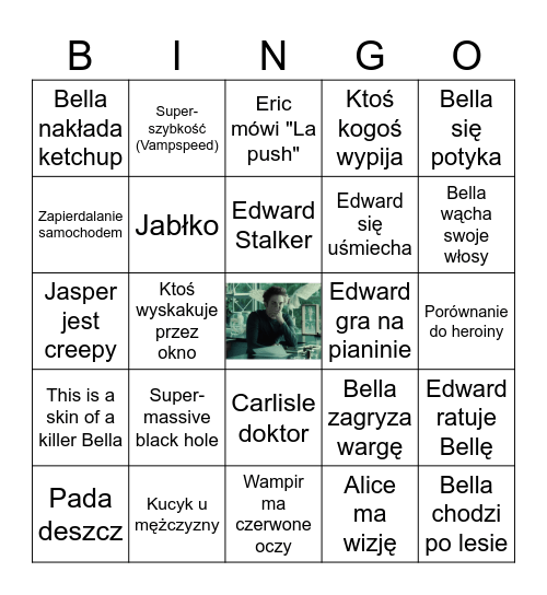 Zmierzch Bingo Card