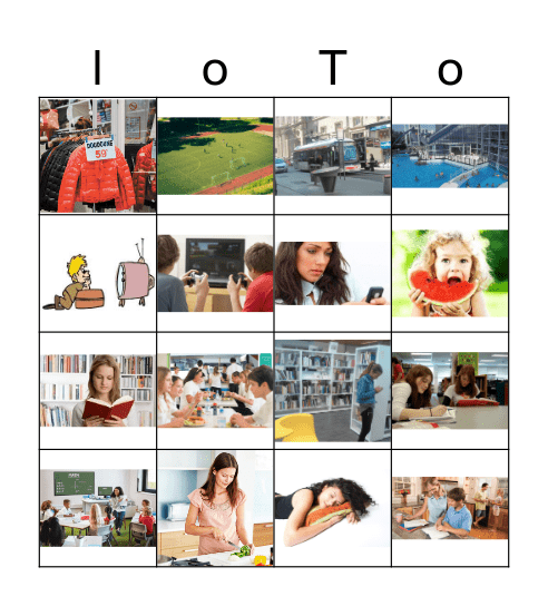 À l'école Bingo Card