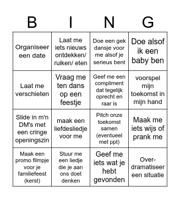 November Bingo Kaart Bingo Card