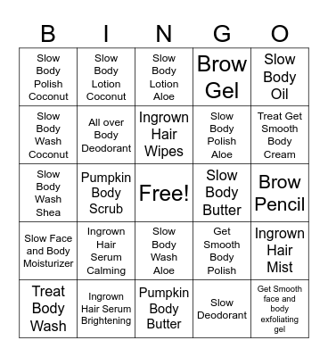Window Covering Bingo Card