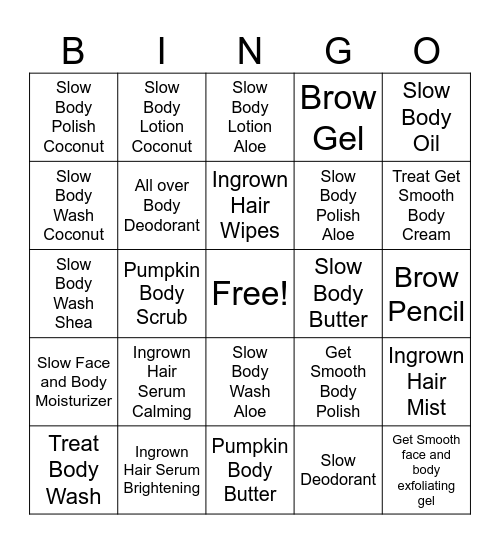 Window Covering Bingo Card