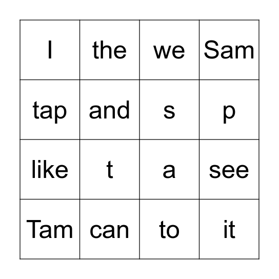 Unit 2, Week 3 Bingo Card